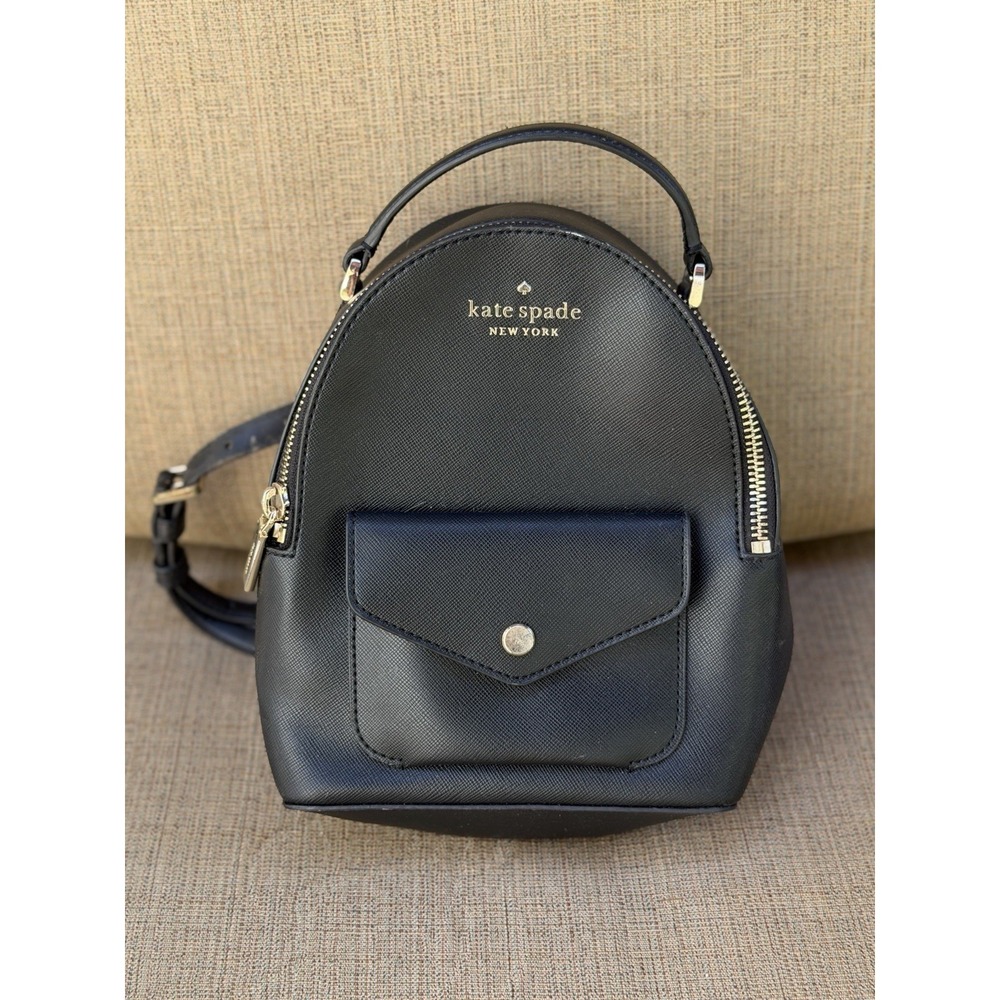 Kate Spade Schuyler Saffiano Mini Backpack Black